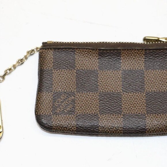 Louis Vuitton Damier Canvas Pochette Cles Key Pouch - Brown - Picture 1 of 16